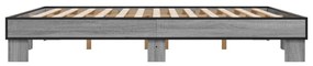 vidaXL Πλαίσιο Κρεβατιού Γκρι Sonoma 180x200 εκ. Επεξ. Ξύλο &amp; Μέταλλο