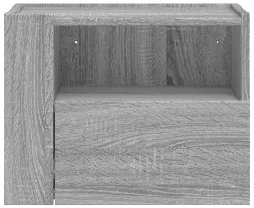 vidaXL Κομοδίνα Επιτοίχια 2 τεμ. Γκρι Sonoma 45x30x35 εκ.