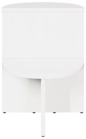 vidaXL Τραπεζάκι Πλευράς Λευκό 50 x 40 x 50 εκ Μασίφ ξύλο πεύκου