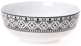 Μπωλ Δημητριακών Nostro 25.860.123 Φ16cm Black-White Cryspo Trio Πορσελάνη
