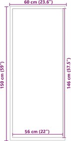 vidaXL Πατάκι Εισόδου Καφέ 60 x 150 εκ.