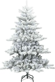 vidaXL Τεχνητό Χριστουγεννιάτικο Δέντρο με Άξονα με βάση Λευκό 150 cm