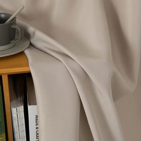 Beauty Home Κουρτίνα μεσαίας σκίασης με 8 μεταλλικούς κρίκους Effect Art 8443 140x270 Άμμου