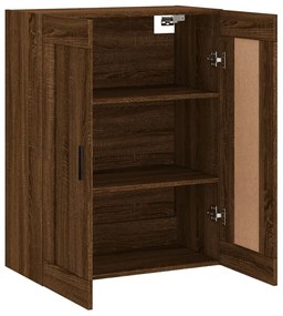 vidaXL Ντουλάπι Τοίχου Καφέ Δρυς 69,5 x 34 x 90 εκ. από Επεξεργ. Ξύλο