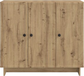 vidaXL Πλαϊνό γραφείο Artisan Δρυς 89 x 34,5 x 80 εκ