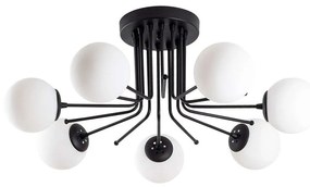 Φωτιστικό Οροφής - Πλαφονιέρα Daisy 521SHN3436 90x90x35cm 7xE27 40W Black-White Opviq