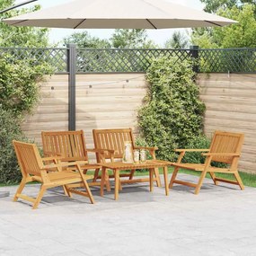 vidaXL Σετ Εξωτερικής Τραπέζης 5 pcs Καφέ Μασίφ ξύλο ακακίας