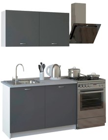 ΣΥΝΘΕΣΗ ΚΟΥΖΙΝΑΣ BLAINE ΜΕΛΑΜΙΝΗ ΓΚΡΙ HM2439.10 120x46-29,2εκ.