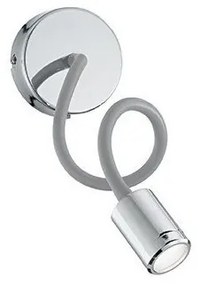 Απλίκα φωτιστικό σποτ LED FOCUS AP1 εύκαμπτο μεταλλικό Ideal Lux-97206-Χρώμιο 097206