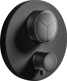 Almar Thermo Core Push E176633 Black Matt - Θερμοστατικος Μίκτης εντοιχισμού 3 εξόδων