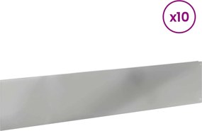 vidaXL Περίγραμμα γκαζόν 10 τμχ. 100 x 22 εκ Γαλβανισμένος Χάλυβας