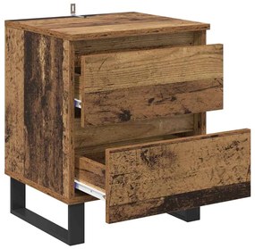 vidaXL Κομοδίνο Παλιό ξύλο 40 x 35 x 50 εκ. Επεξεργασμένο ξύλο