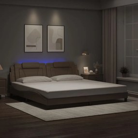 vidaXL Πλαίσιο Κρεβατιού Viana με LED Χωρίς Στρώμα 200x200 εκ.