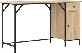 vidaXL Γραφείο Υπολογιστή Sonoma Δρυς 131x48x75 εκ. Επεξεργασμένο Ξύλο