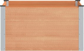 vidaXL Υπερυψωμένη Ζαρντινιέρα Καφέ 100 x 100 x 54 cm