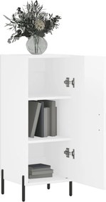 vidaXL Ντουλάπι Γυαλιστερό Λευκό 34,5x34x90 εκ. Επεξεργασμένο Ξύλο