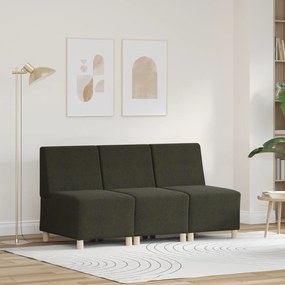 vidaXL Καθίσμα Σαλονιού 3 pcs Πράσινο 55 εκ. Ψεύτικο σουέτ δέρμα
