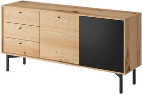 Lh-homefurniture Μπουφές Flow χρώμα Artisan+Black pearl 151x74x41cm FLW-21