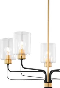 Κρεμαστό Πολύφωτο Ceres Φ74cm Μαύρο με Χρυσό