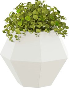 vidaXL Γλάστρα 2 pcs Λευκό 50 x 50 x 40 cm Ατσάλι