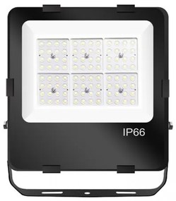 Προβολέας LED 100W Μαύρο ΙΡ66 5000K Fini-Eco 22994 Interlight-22994-Μαύρο 22994