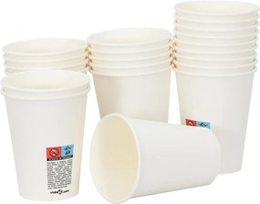 vidaXL Χάρτινα κύπελλα καφέ 1000 τεμάχια 12oz 300ml Λευκό
