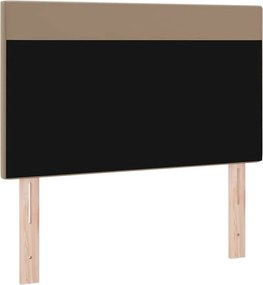 vidaXL LED κεφαλάρι Καπουτσίνο 100 cm Τεχνητό Δέρμα