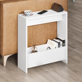 Megapap Τραπεζάκι Βοηθητικό Simpi Λευκό 55x20x60εκ.