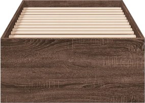 vidaXL Πλαίσιο Κρεβατιού Χωρ. Στρώμα Καφέ Δρυς 75x190εκ Επεξ. Ξύλο