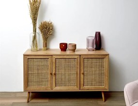 HOME DECO FACTORY ΚΟΝΣΌΛΕΣ & ΜΠΟΥΦΈΔΕΣ (ΈΠΙΠΛΑ ΕΙΣΌΔΟΥ) 3 DOOR BUFFET BALI A1/M1 HD7454 NEOPORTAL-3664944335412