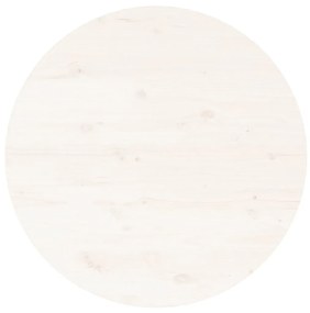 Τραπεζάκι Σαλονιού Λευκό Ø 55 x 45 εκ. από Μασίφ Ξύλο Πεύκου - Λευκό