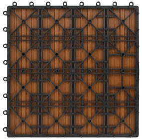 vidaXL Πλακάκια Deck 22 τεμ. Χρώμα Teak 30 x 30 εκ. 2 μ² από WPC