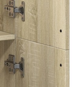 vidaXL Ντουλάπι Sonoma Δρυς 70x35x180 εκ. από Επεξεργασμένο Ξύλο