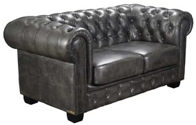 2θεσ.Δέρμα CHESTERFIELD 689 Antique Grey
