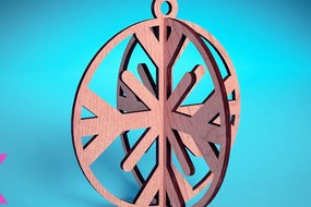 Intra απο ξύλο plywood 3mm-4mm πάχος Τρισδιάστατα χριστουγεννιάτικα στολίδια με λέιζερ | Δίασταση 8x8 cm INTRAFABR-71698887