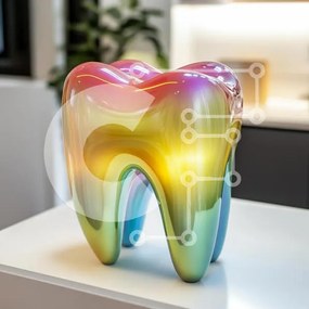 Intra Συλλεκτικό Ξύλινο Παζλ Plywood  4mm - Πολύχρωμο γλυπτό δοντιών Σε Ξύλινο Κουτί - Διαστάσεις: 10x10 cm – 25 κομμάτια