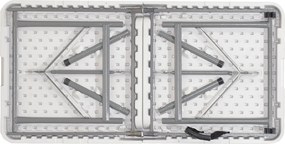 Τραπέζι catering Rodeo pakoworld πτυσσόμενο-βαλίτσα λευκό 122x60x74εκ