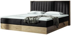 Επενδυμένο κρεβάτι Harmonica-Anthraki-180 x 200