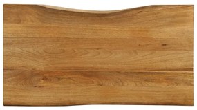 vidaXL Επιφάνεια Τραπεζιού 100x60x2,5 εκ. Live Edge Μασίφ Ξύλο Μάνγκο