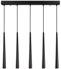 Φωτιστικό Οροφής - Ράγα Ugur 892OPV1602 78x5x135cm 5xLed 3W 2700K Black Opviq