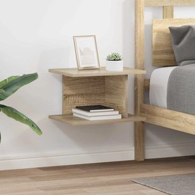 vidaXL Κομοδίνο 2 pcs Δρύς Sonoma 40 x 30 x 25 εκ Επεξεργασμένο ξύλο