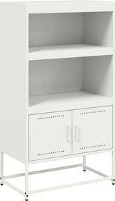 vidaXL Ραφιέρα Λευκή 68,5x38,5x123,5 εκ. από Ατσάλι