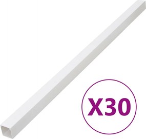 vidaXL Κανάλι Καλωδίων 50 x 25 χιλ. 30 μ. από PVC