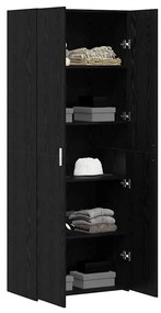 vidaXL Highboard Μαύρη δρυς 70 x 42.5 x 185 εκ Επεξεργασμένο ξύλο