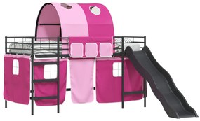 vidaXL Μαύρο και Ροζ 107 x 200 εκ.