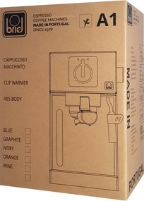 BRIEL μηχανή espresso A1, 1000W, 20 bar, μαύρη