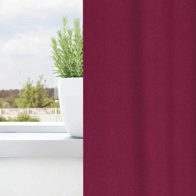 vidaXL Κουρτίνες με κουρτίνες 2 pcs Κόκκινο 225x140εκ. Πολυεστέρας