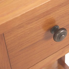 vidaXL Τραπεζάκι Βοηθητικό με Συρτάρι 35x27x55 εκ. Μασίφ Ξύλο Δρυός