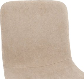 Καρέκλα Gratify pakoworld ύφασμα εκρού-πόδι μαύρο