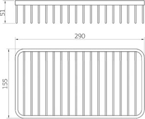 Orabella 15186 Brushed Nickel - Σπογγοθήκη μπάνιου ανοξείδωτη